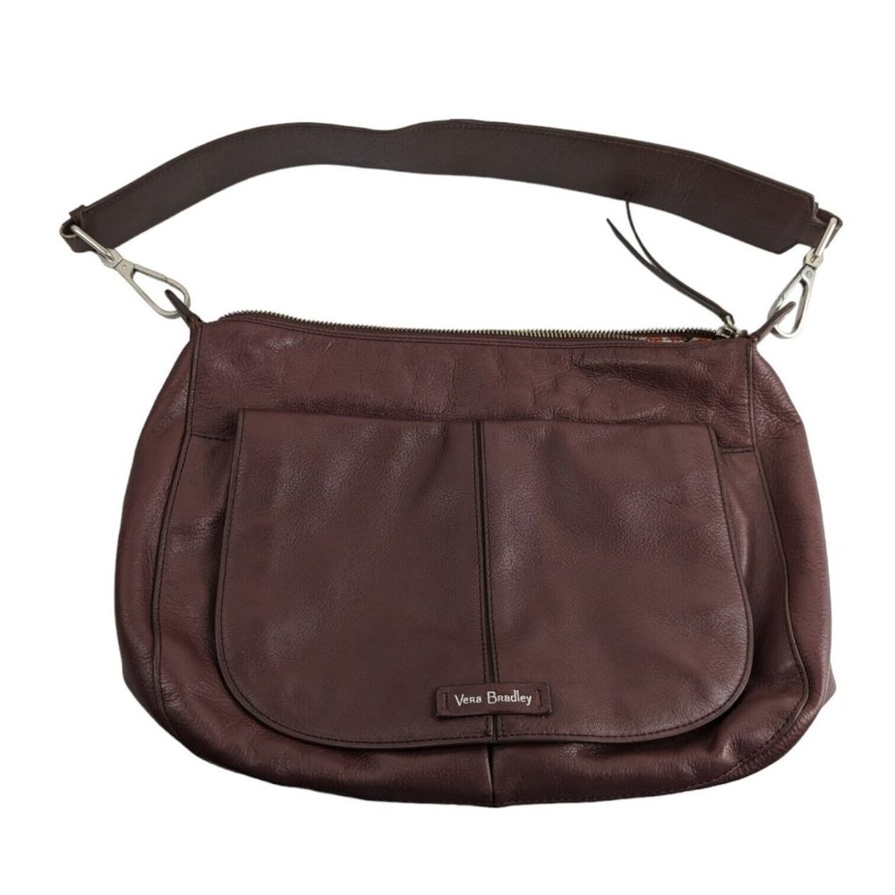 Vera Bradley Burgundy Leather Shoulder Bag